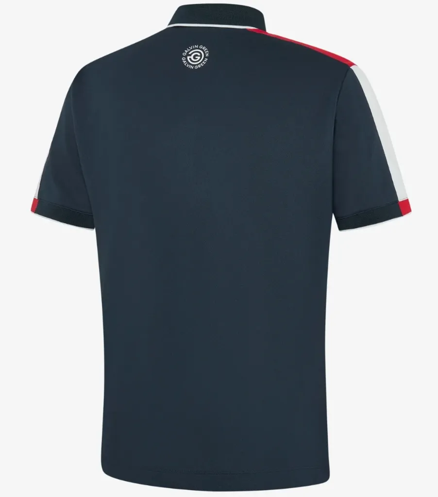 Galvin Green Mens Golf Shirt | Mulligan | Navy-Red-White..webp