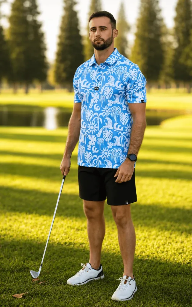 Custom Apparel Mens Golf Shirt | Dryflex | Island Tide | Ocean-Blue......webp