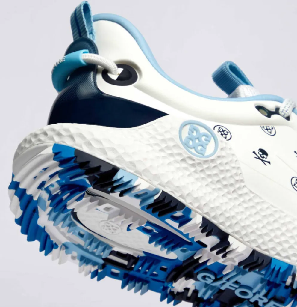 G Fore Womens Golf Shoe | MG4+ O2 | Gradient Skulls and Tees | Snow-Navy..webp