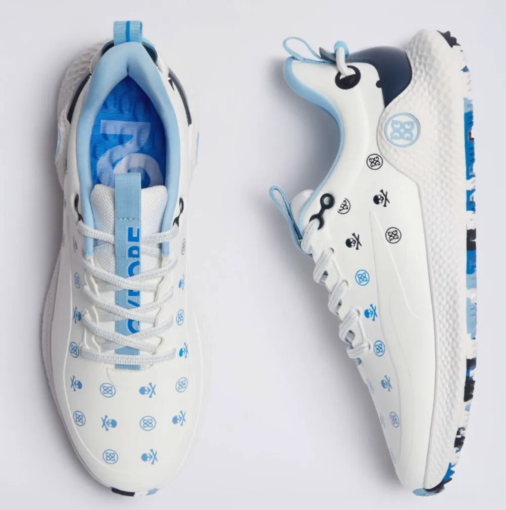 G Fore Womens Golf Shoe | MG4+ O2 | Gradient Skulls and Tees | Snow-Navy.webp