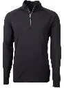 Cutter and Buck Mens Golf Midlayer | Adapt Half Zip | Black.webp