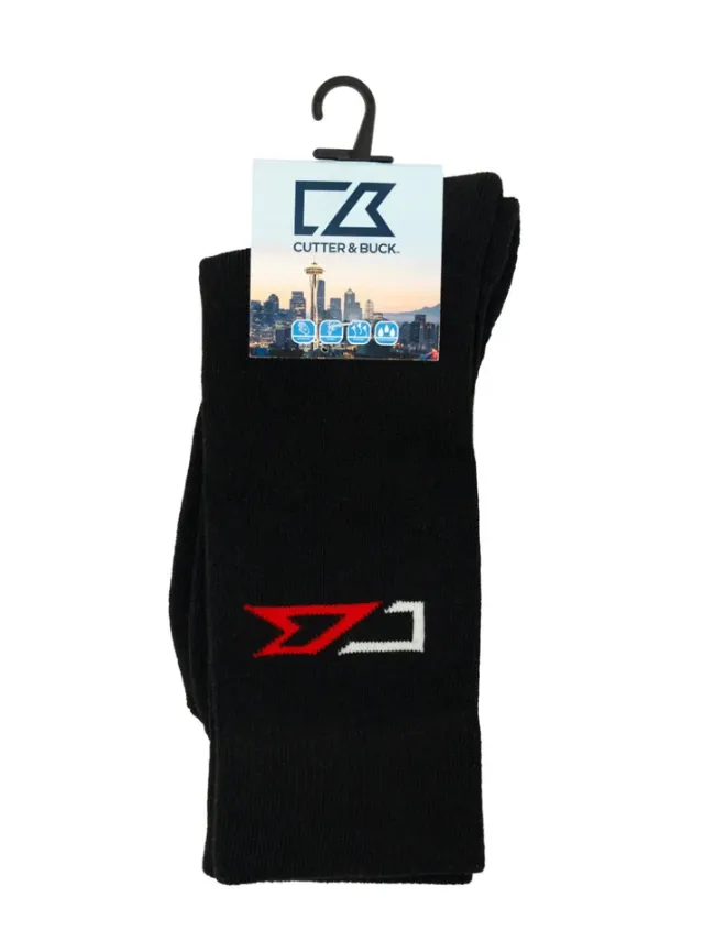Cutter and Buck Golf Socks | Terry Black,,.webp