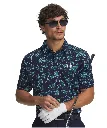 Under Armour Mens Golf Shirt | Matchplay Printed Polo | Midnight Navy.webp