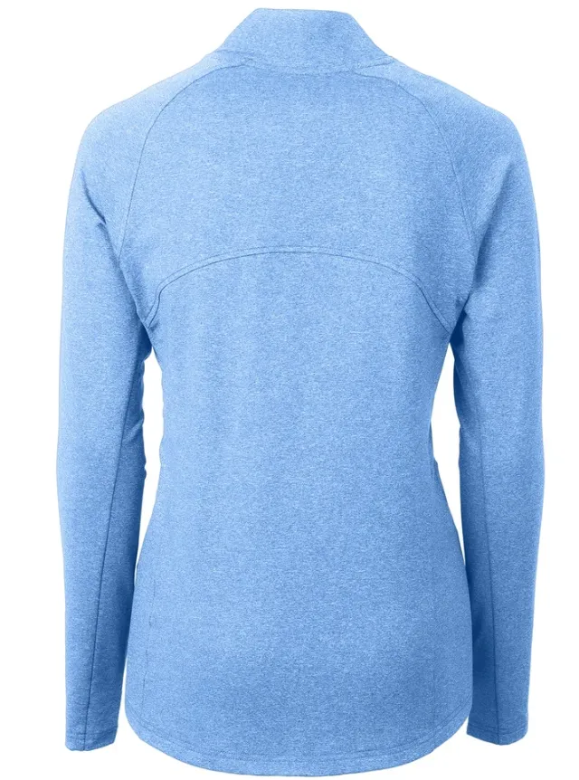 Cutter and Buck Womens Golf Pullover | Adapt Eco | Full Zip | Heather Navy..webp