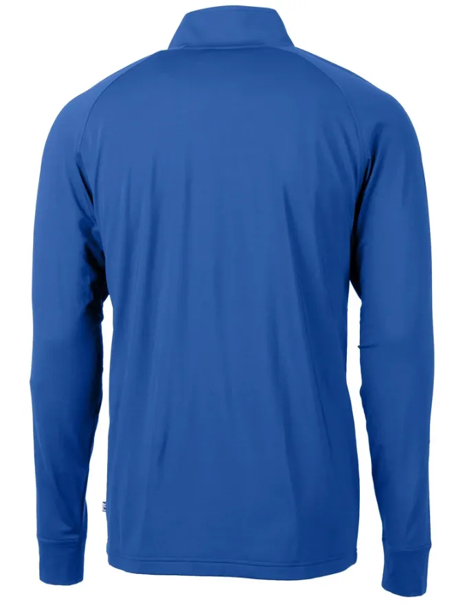 Cutter and Buck Mens Golf Pullover | Adapt Eco | Quarter Zip | Ocean Blue.,.webp