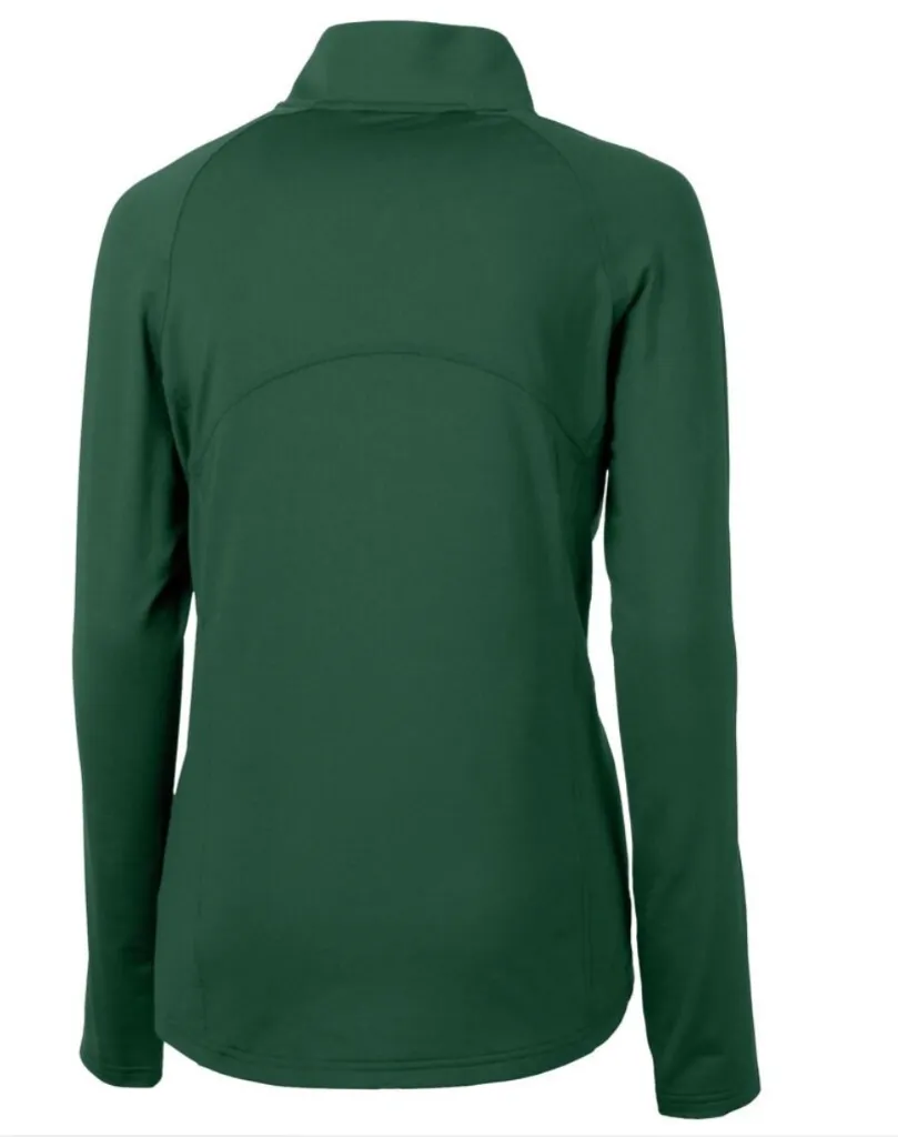 Cutter and Buck Womens Golf Pullover | Adapt Eco | Quarter Zip | Hunter Green..webp