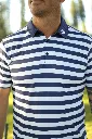 Custom Apparel Mens Golf Shirt | Striped | Navy.webp