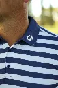 Custom Apparel Mens Golf Shirt | Striped | Navy...webp