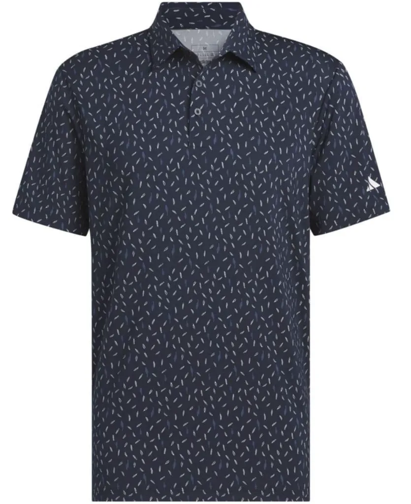 Adidas Mens Golf Shirt | Ultimate 365 Printed Polo | Collegiate Navy.webp