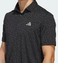 Adidas Mens Golf Shirt | Ultimate 365 Mesh Printed Polo | Black,.webp
