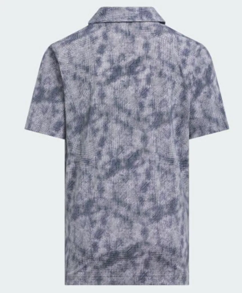 Adidas Junior Boys Golf Shirt | Textured Polo | Navy.webp