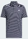 Adidas Junior Boys Golf Shirt | Climacool Striped Polo | Collegiate Navy.webp