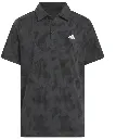 Adidas Junior Boys Golf Shirt | Scripted Polo | Grey Two.webp