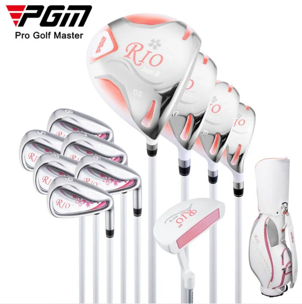 PGM Ladies 4 Club Set with Sunday Bag | Graphite | Pink.webp