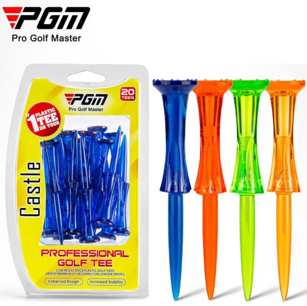 PGM Plastic Fixed Golf Tees | Orange | 83mm.webp