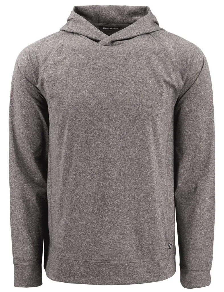 Cutter and Buck Mens Golf Hoodie | Adapt Eco Branded | Charcoal Grey.webp
