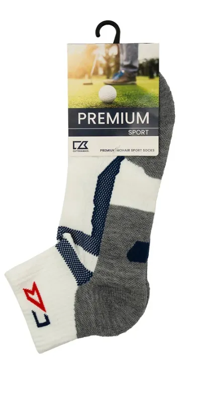 Cutter & Buck Women's Golf Socks | Mohair | White-Grey-Navy..webp