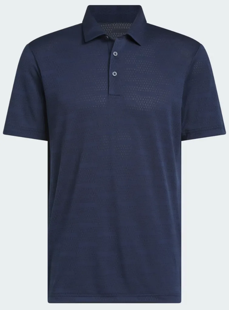Adidas Mens Golf Shirt | Ultimate 365 Jacquard Polo | Collegiate Navy.webp