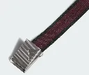 Adidas Womens Golf Belt | Stripe Webbing | Black-Maroon..webp