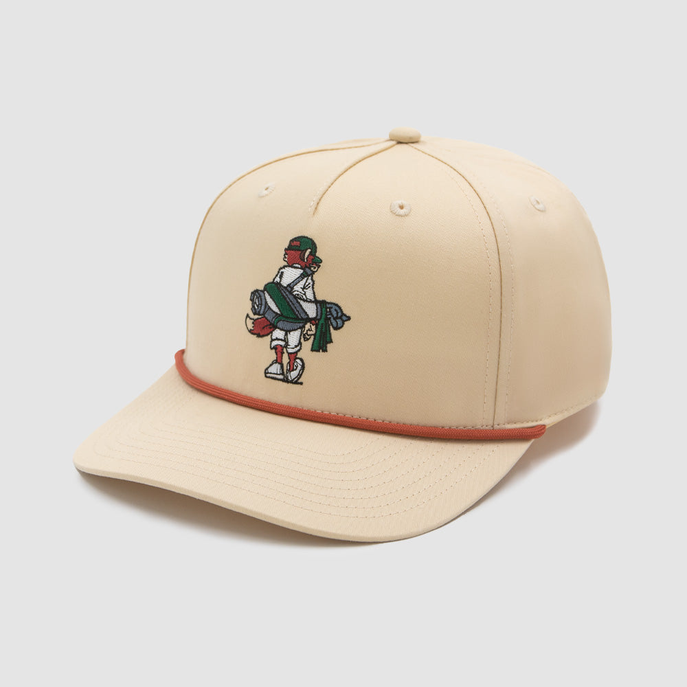 [SG-H-U-RC01-FOX] Slater Golf | Looper Fox Rope Cap | Cannoli Cream Rust