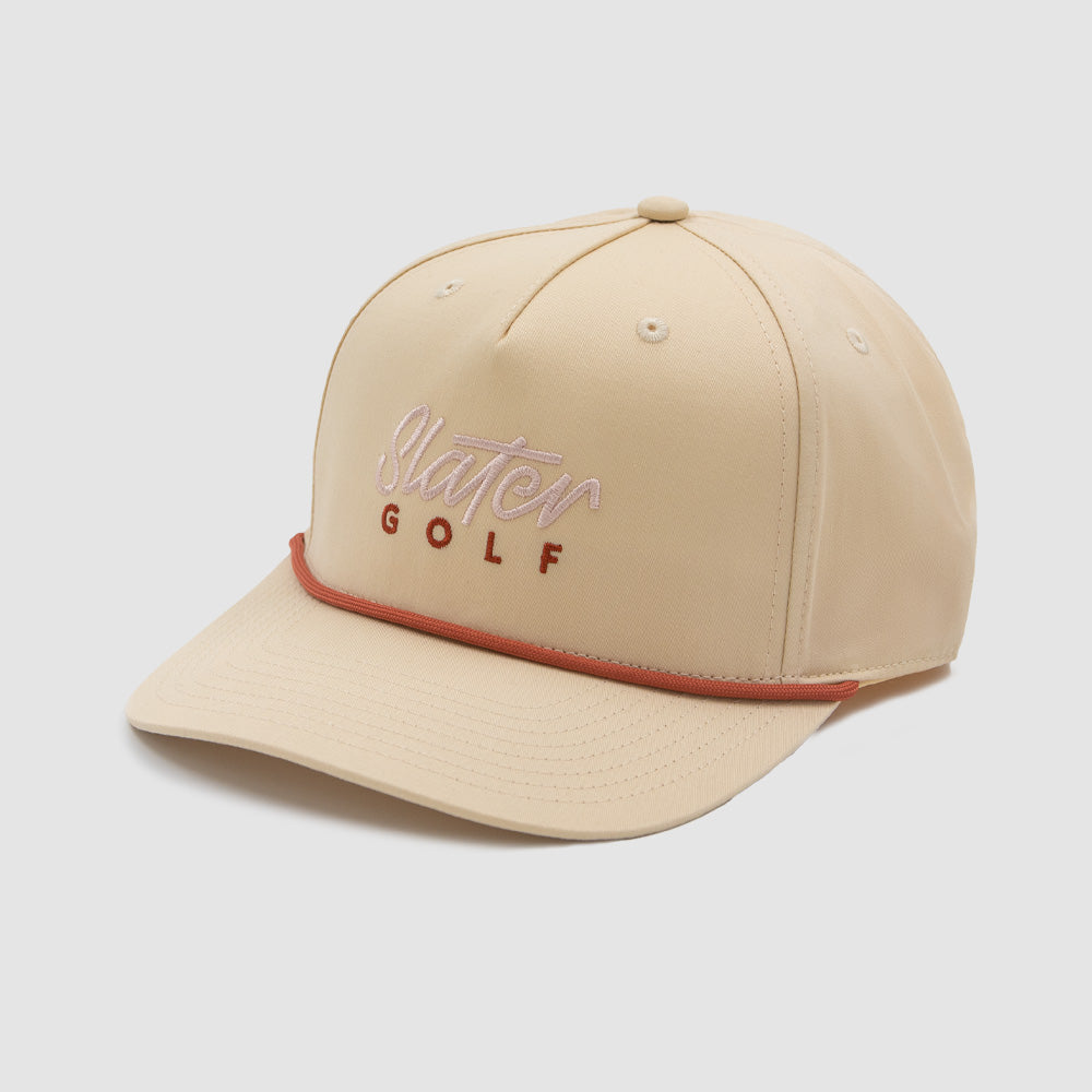 [SG-H-U-RC01] Slater Golf | Classic Rope Cap | Cannoli Cream