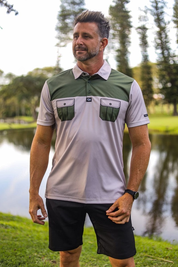[SKUIQ466] Custom Apparel Mens Funky Golf Shirt | The Farmer 2b (S)