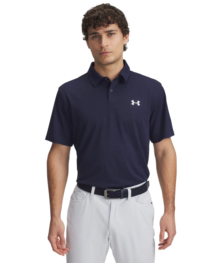[1390123-001S] Under Armour Mens Golf Shirt | Pique Polo (Black, S)