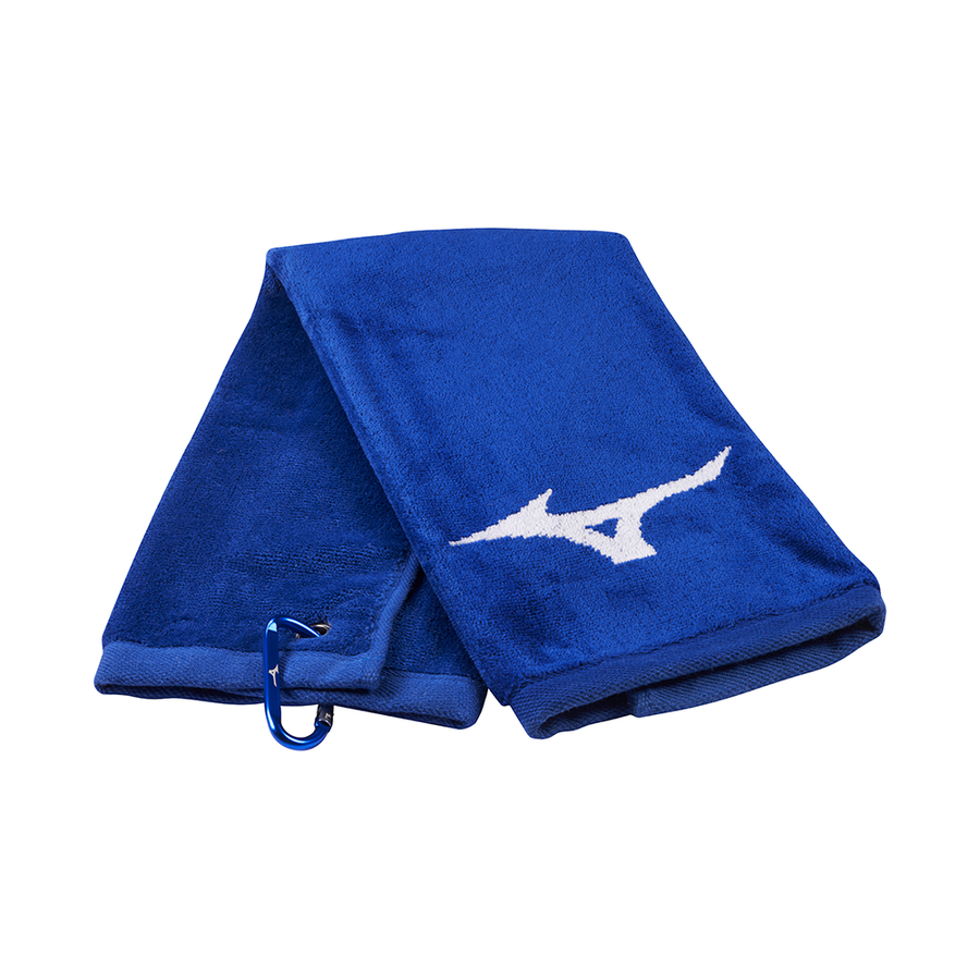 [TWRB21TT3-01-NS] Mizuno Golf Towel | Trifold | Blue-White