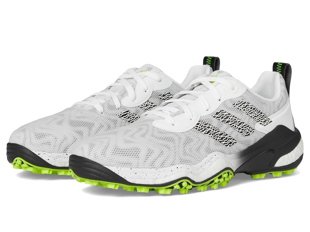 [IF3268] Adidas Mens Golf Shoes | Code Chaos 25 FTW | White-Core Black-Neon Yellow