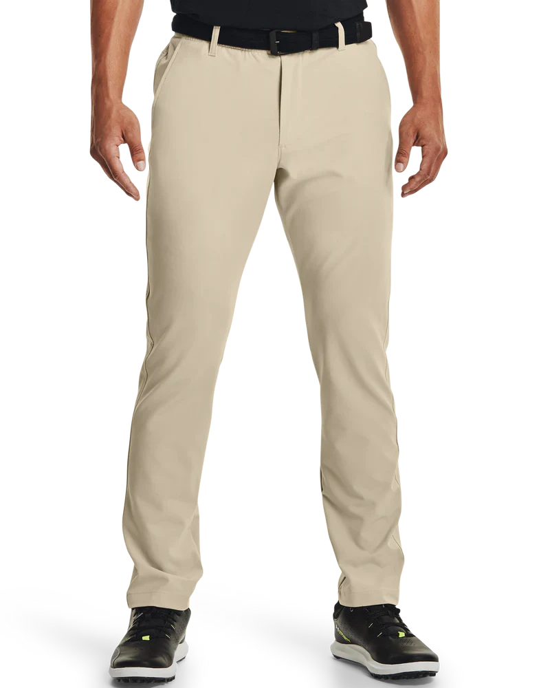 [1364410289] Under Armour Mens Golf Pants | Drive Tapered | Khaki (32/32)