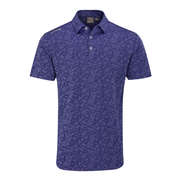 [20GEC-T-S] Ping Mens Golf Shirts | Geo Camo Polo | Twilight (S)