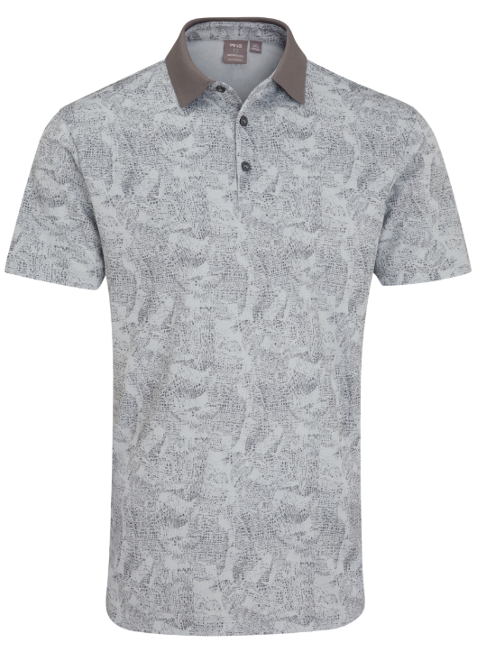 [20HER-R-S] Ping Mens Golf Shirts | Jared Polo | Pearl Grey (S)