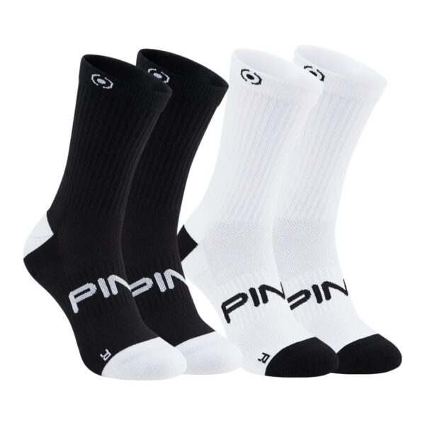 [24SOX-A-CB] Ping Golf Socks | Crew | Black White
