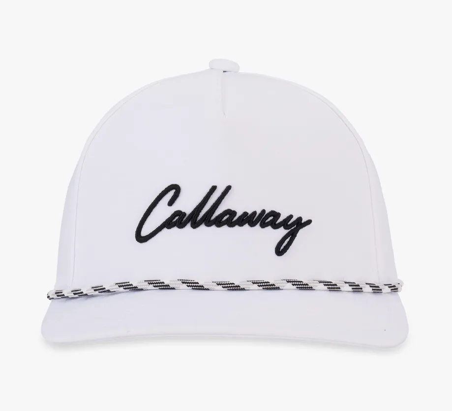 [4001427G-02] Callaway Mens Golf Cap | Birdie Rope | White