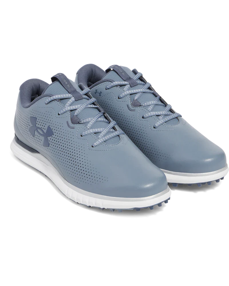 [3026402-002-8] Under Armour Mens Golf Shoes | Glide 2 Spikeless | Grey-Grey-white (UK8)