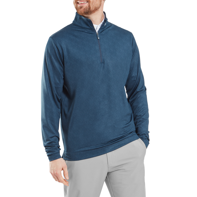 [34094S] FootJoy Mens Golf Jersey | EU Speckle Printed Chill-Out | Dark Denim (S)