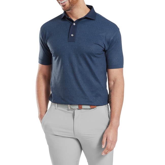 Footjoy Mens Golf Shirt | EU Etched Texture Print LSL