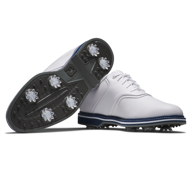 Footjoy Mens Golf Shoes | Originals | White-White-Navy