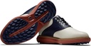 Footjoy Mens Golf Shoes | Traditions | Spikeless | White-Navy-Brick f6