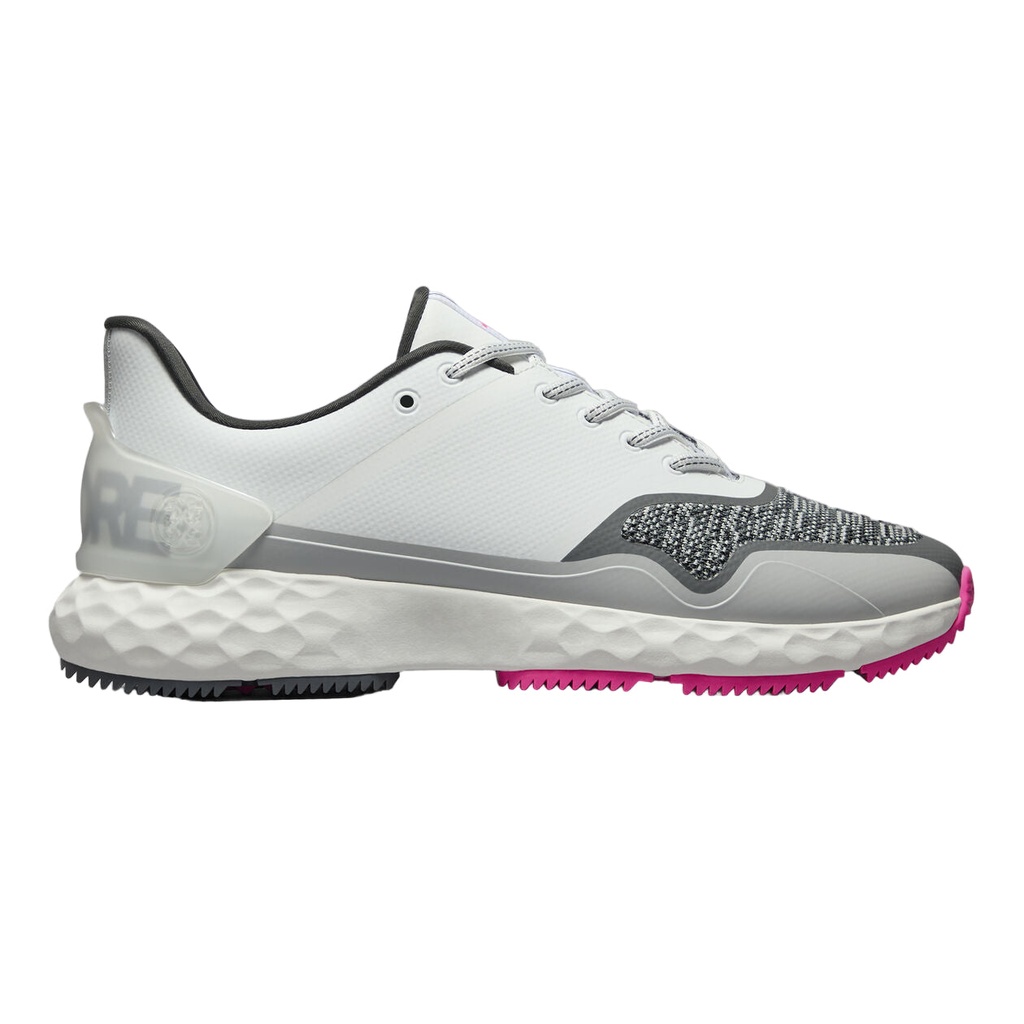 [6001462G-12] G-Fore Mens Golf Shoe | MG4+ Stippled | Snow-Grey-Pink (UK8)