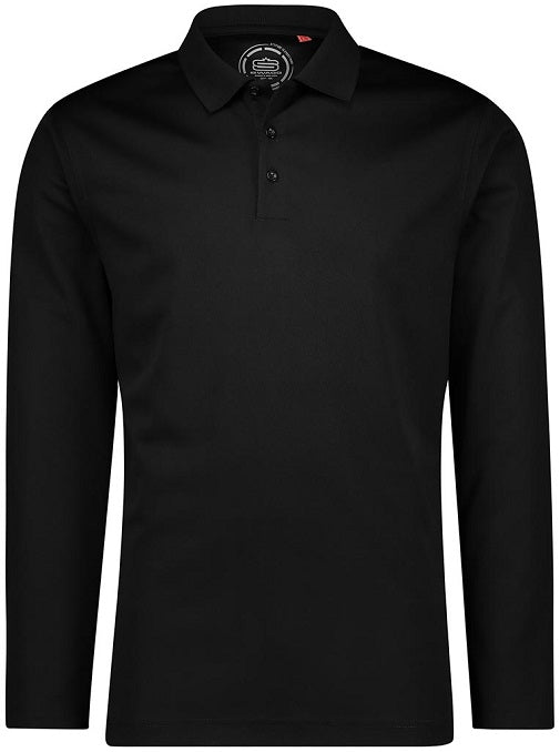 [SP005-C0004-S] Mens Basic Performance Long Sleeve Golfer Polo Shirt 06 (S)