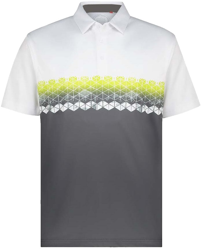 [SP235-C0502-S] Mens Glitch Dry Tech Performance Golfer Polo Shirt (S)