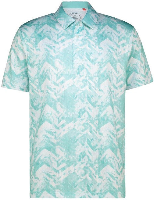 [SP254-C0430-S] Mens Ikat Dry Tech Performance Golfer Polo Shirt f3 (S)