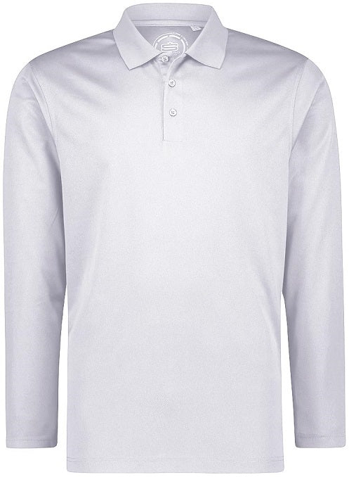 [SP005-C0074-S] Mens Basic Performance Long Sleeve Golfer Polo Shirt 34 (S)