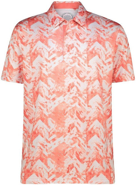[SP254-C0597-S] Mens Ikat Dry Tech Performance Golfer Polo Shirt 1d (S)