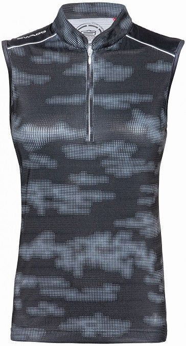 [PL143SLV-C0403-S] Swagg Womens Matrix Sleeveless Dry Tech Golfer Polo Shirt 21 (S)