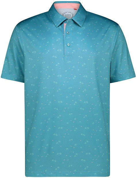 [SP257-C0603-S] Mens Summer Vibes Dry Tech Performance Golfer Polo Shirt a8 (S)