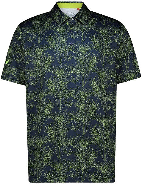 [SP259-C0532-S] Mens Leaf-ish Dry Tech Performance Golfer 36 (S)