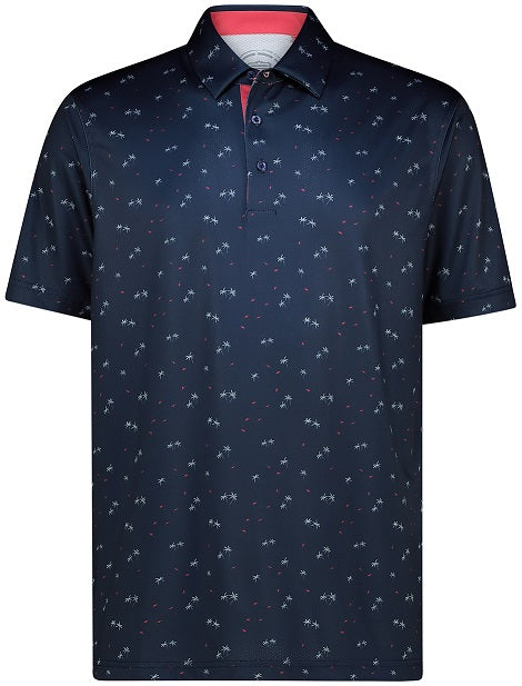 [SP257-C0602-S] Mens Summer Vibes Dry Tech Performance Golfer Polo Shirt 1d (S)