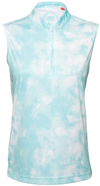 [PL151SLV-C0461-S] Womens Tie-Dye Sleeveless Golfer Polo Shirt 39 (S)